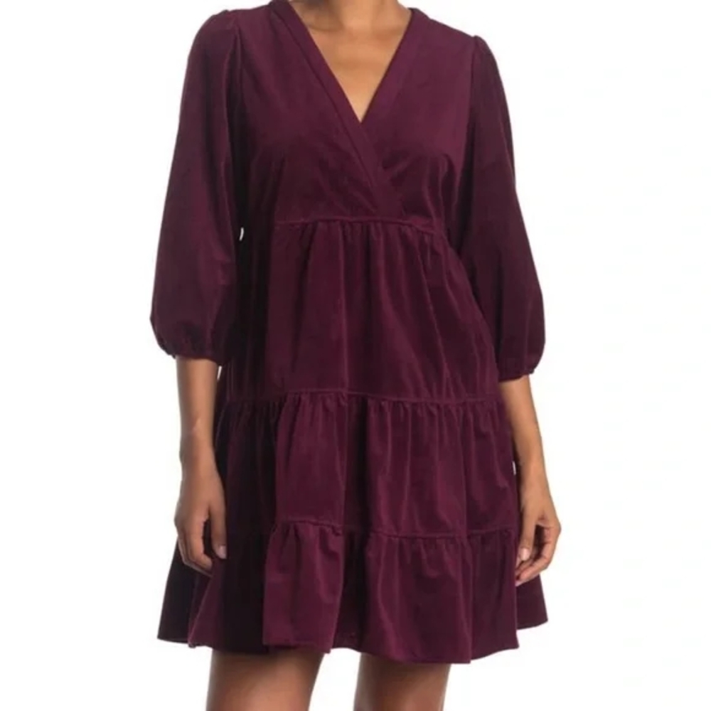 NWOT Melonie Chic Long Sleeve Wine Dress